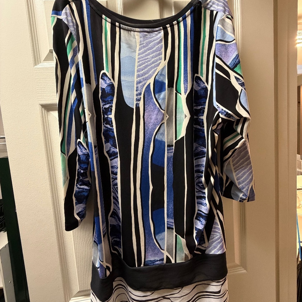 Plus Size 3X Abstract Stripe Tunic